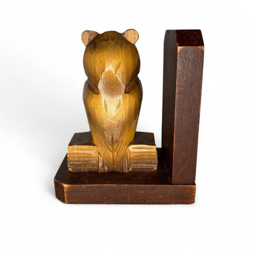 Vintage Wooden Owl Bookend - Picture 3 of 5